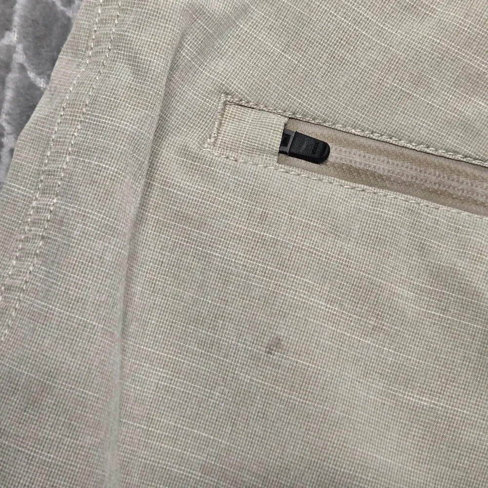 RVCA Mens Size 33 Khaki Hybrid Dual Purpose Trunks Walk shorts Tan Stretch